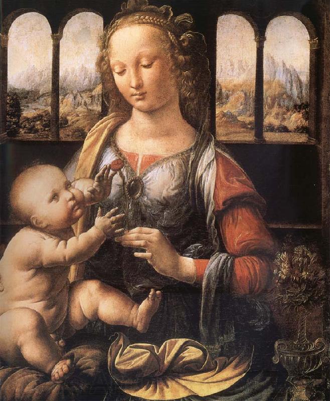 LEONARDO da Vinci Madonna with the carnation Norge oil painting art